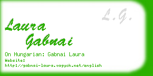 laura gabnai business card